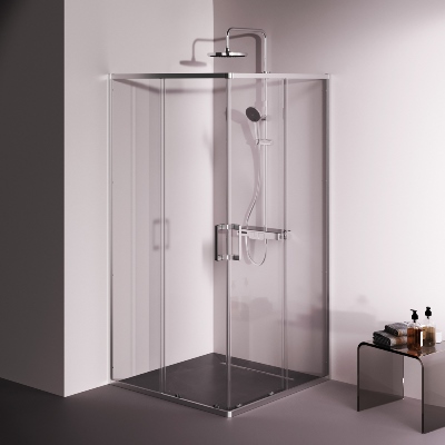 Душевое ограждение без поддона 100x100 AM.PM Above W9XG-403-100100-MT профиль серебристый