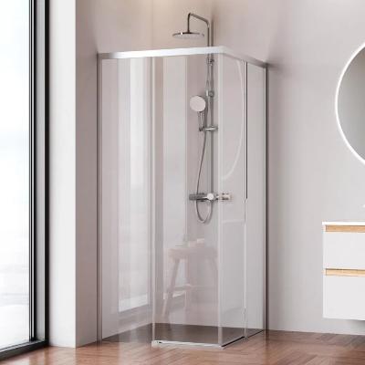 Душевое ограждение без поддона 90x90 AM.PM X-Joy W94G-403-9090-MT профиль серебристый