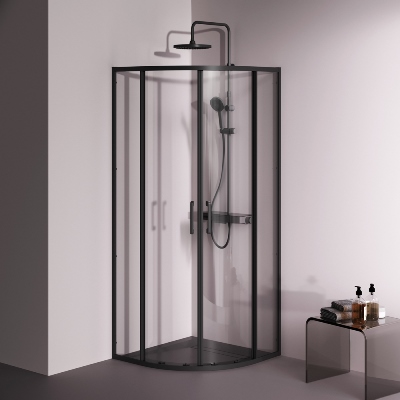 Душевое ограждение без поддона 80x80 AM.PM Above W9XG-401-8080-BT профиль черный