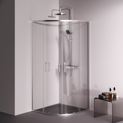 Душевое ограждение без поддона 90x90 AM.PM Above W9XG-401-9090-MT профиль серебристый