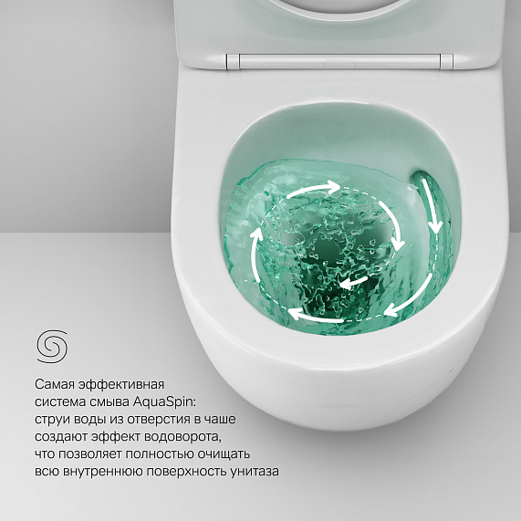 Унитаз подвесной AM.PM Like C801900SC торнадо безободковый с сиденьем микролифт, белый-6