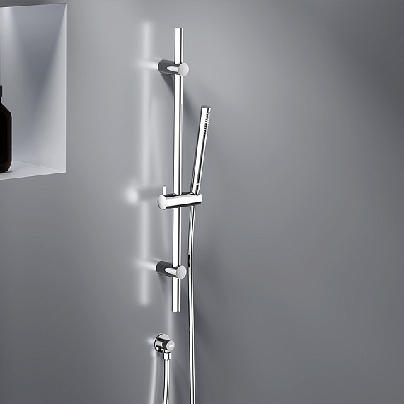 Встраиваемая душевая система Damixa Scandinavian Pure 936540000 хром: тропический верхний душ, ручной душ, излив-4