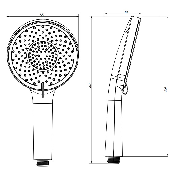 Лейка для душа AM.PM X-Joy F0285A000 хром-7