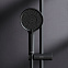 Душевая система AM.PM X-Joy F0785A522 стойка с тропическим душем, термостатом, смесителем, изливом, черная матовая