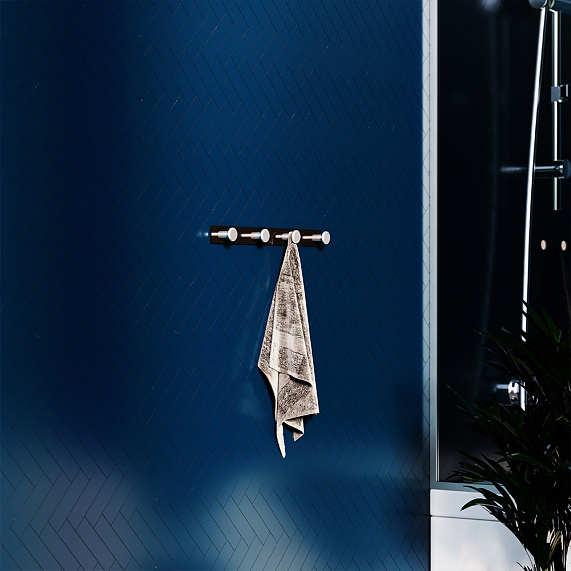 Крючки для полотенец Damixa Jupiter DA7735900 хром, 4 шт на планке-4