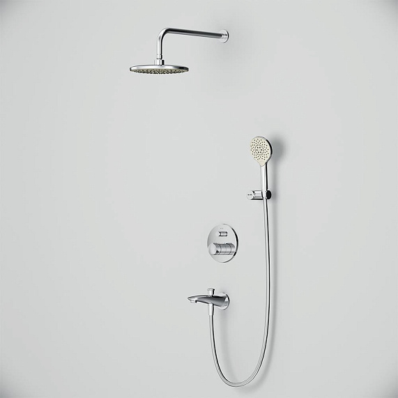 Встраиваемая душевая система AM.PM X-Joy FP85A10020 хром: тропический верхний душ, излив с душевой лейкой-3