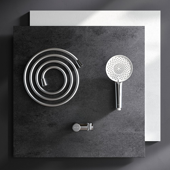 Душевой гарнитур AM.PM X-Joy F01185A000 держатель, шланг, лейка 3 режима, хром-2