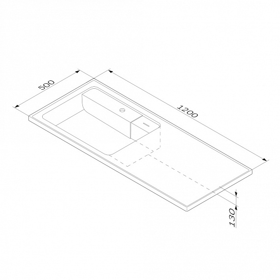 Тумба с раковиной 120 AM.PM X-Joy M85AFSX0602WG для стиральной машины левая белый глянец-4