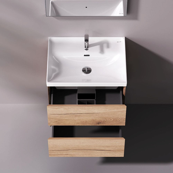 Тумба с раковиной 80 AM.PM Above M9X-FSX0602OF-WCC0600WG напольная, под дерево-1