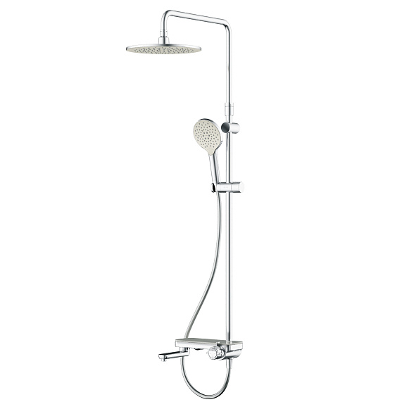 Душевая система AM.PM Like F0780700 стойка с тропическим душем, смесителем, изливом, хром-10