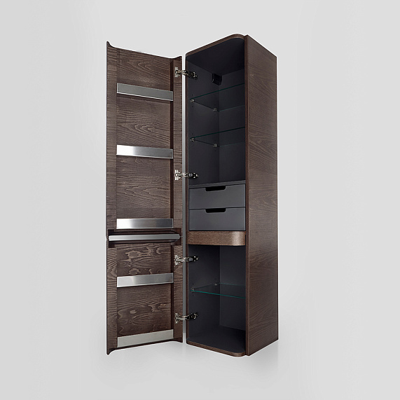 Шкаф-пенал для ванной 40 AM.PM Sensation M30CHL0406TF навесной левый табачный дуб-2