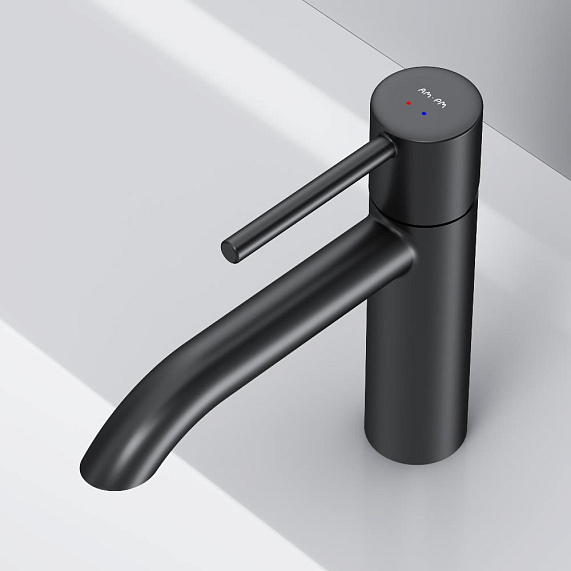 Смеситель для раковины (умывальника) AM.PM Libre F6002122 черный-8