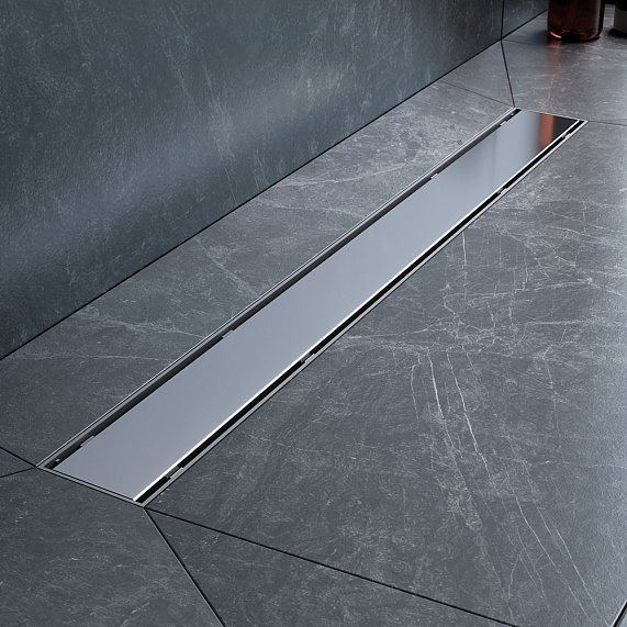 Душевой трап (лоток) 70 AM.PM PrimeFlow W02SC-U11-070-04SB комбинированный затвор со стальной матовой решеткой под плитку-9