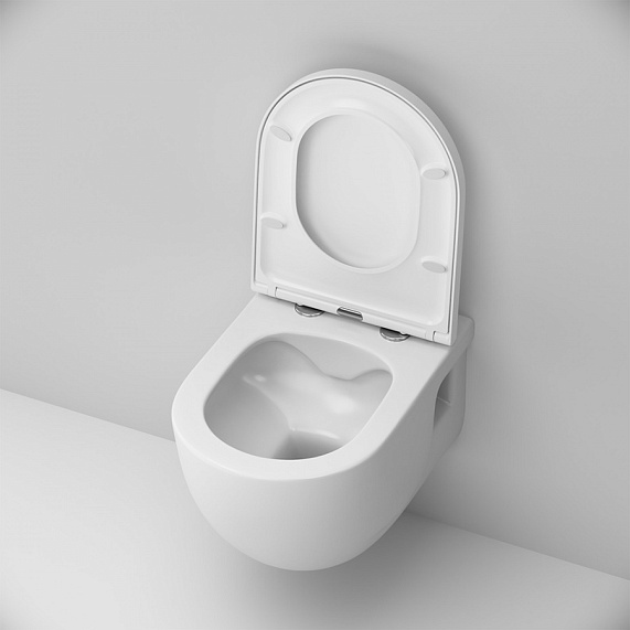 Унитаз подвесной безободковый с инсталляцией AM.PM Like IS49051.801701 сиденьем микролифт, хром пневм. клавишей-3