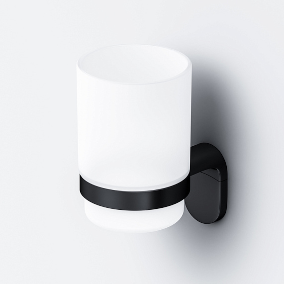 Стакан для зубных щеток настенный AM.PM X-Joy A8434322 стеклянный, черный-2