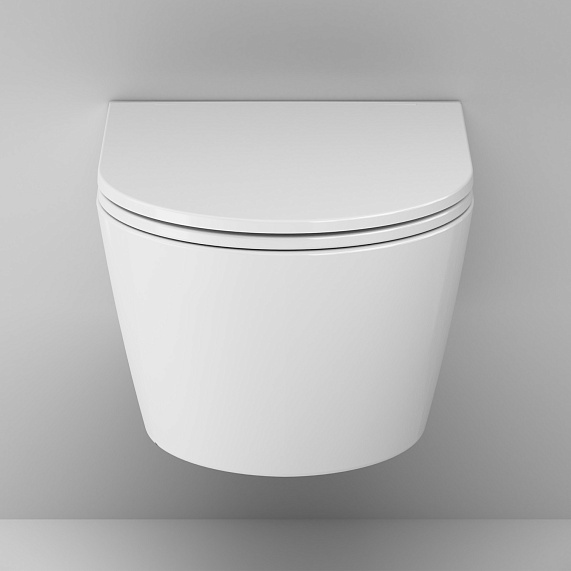 Унитаз подвесной AM.PM Func C8F1701SC безободковый с сиденьем микролифт, белый-5