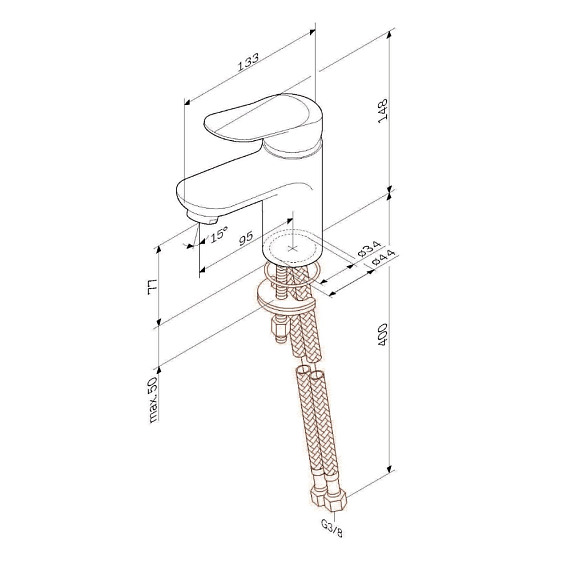 Смеситель для раковины (умывальника) AM.PM Sunny F85C02100 хром-10