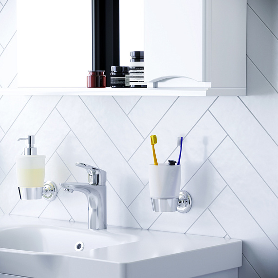 Стакан для зубных щеток настенный AM.PM Like A8034300 стеклянный, хром-2