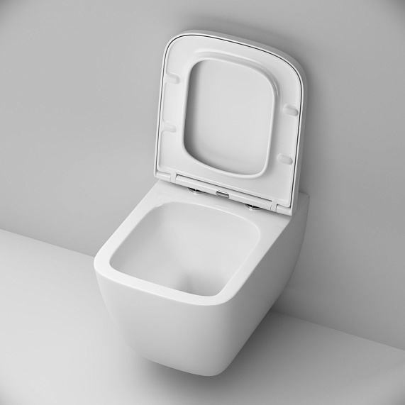 Унитаз подвесной AM.PM Gem C901901SC безободковый с сиденьем микролифт, белый-5