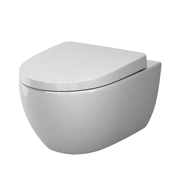 Унитаз подвесной AM.PM Awe C111700SC безободковый с сиденьем микролифт, белый-10