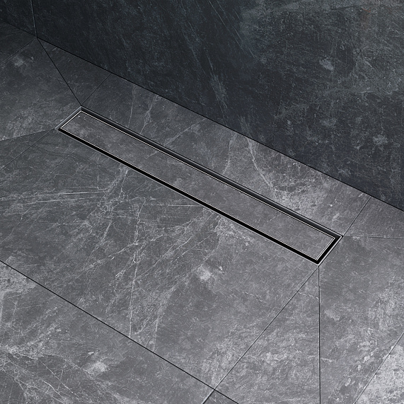 Душевой трап (лоток) 50 AM.PM MasterFlow W01SC-U11-050-04SB комбинированный затвор со стальной матовой решеткой под плитку-10