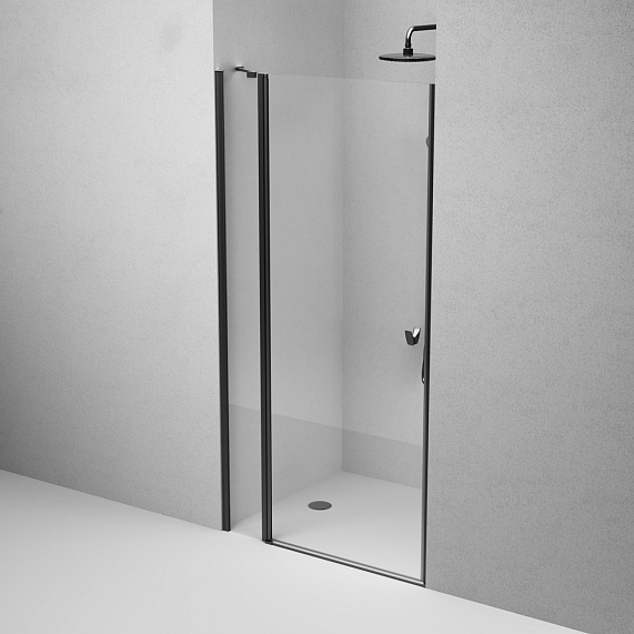 Душевая перегородка с дверью 100x190 AM.PM Sunny W87G-100-1P-BT прозрачное стекло, профиль черный матовый-3