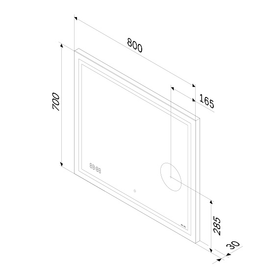 Мебель для ванной 75 AM.PM Gem подвесная, графит подвесная-8