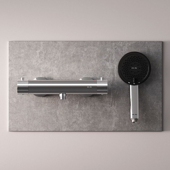 Смеситель для душа AM.PM Libre F6040000 термостат, черный-4