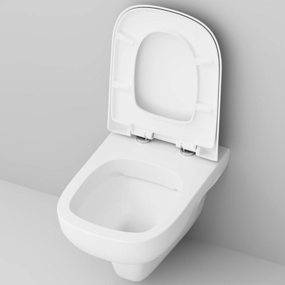 Унитаз подвесной безободковый с инсталляцией AM.PM Like IS30201.801700 сиденьем микролифт, белой механ. клавишей-2