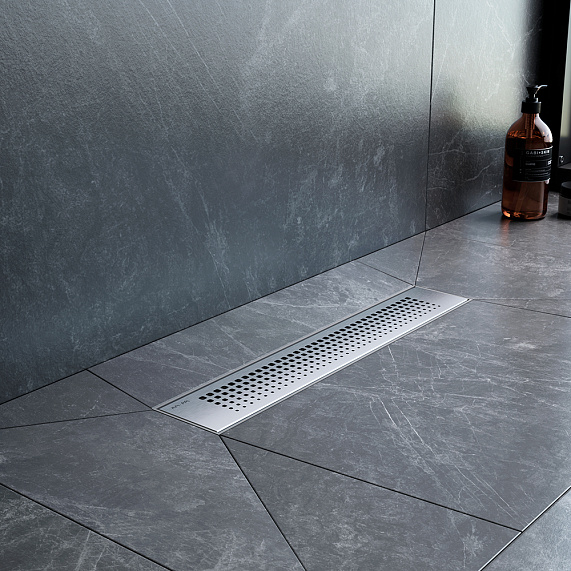 Душевой трап (лоток) 40 AM.PM PrimeFlow W02SC-P11-040-01SB комбинированный затвор со стальной матовой решеткой-3