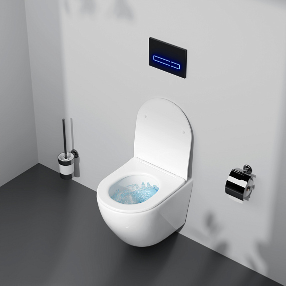 Унитаз подвесной AM.PM Like C801901SC торнадо безободковый с сиденьем микролифт, белый-5