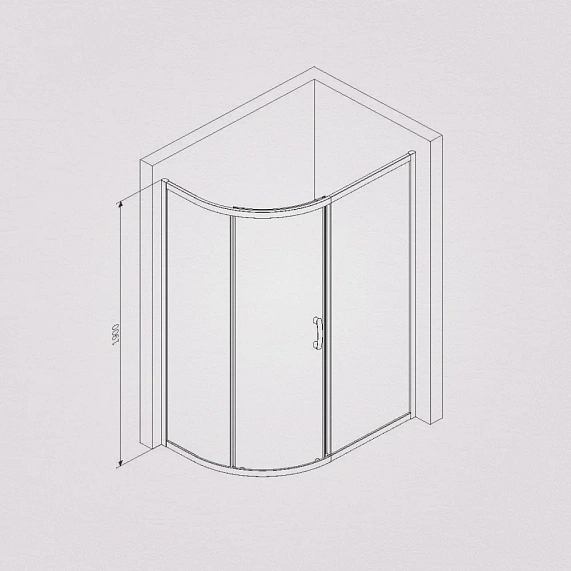 Душевое ограждение без поддона 120х80 AM.PM Like W83G-302U120CG64 профиль серебристый-6