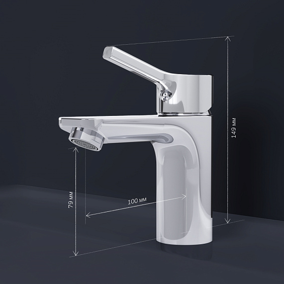 Смеситель для раковины (умывальника) AM.PM X-Joy S F85B02100 хром-7