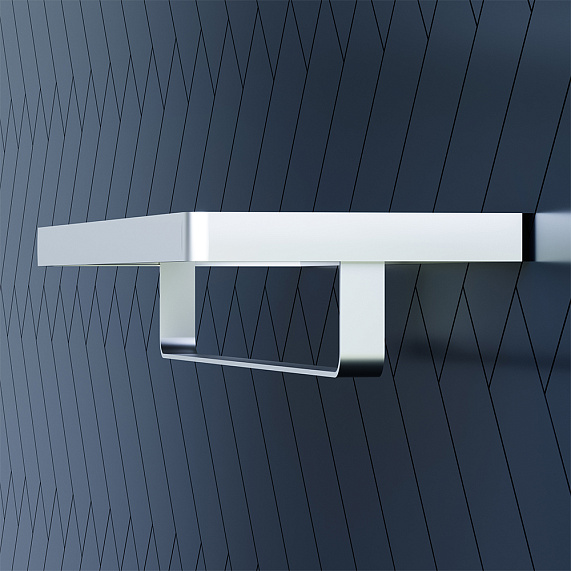 Полка для полотенец Damixa Jupiter DA7737700 с вешалкой, серебристая, черная-2