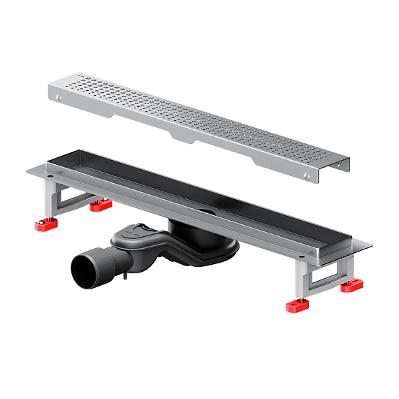 Душевой трап (лоток) 50 AM.PM MasterFlow W01SC-P11-050-01SB комбинированный затвор со стальной матовой решеткой-10