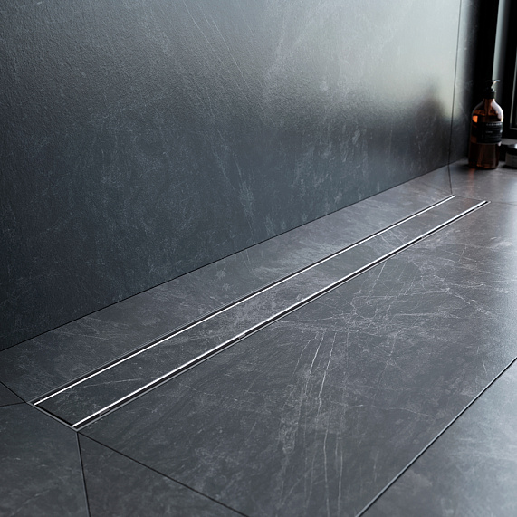 Душевой трап (лоток) 90 AM.PM PrimeFlow W02SC-U11-090-04SB комбинированный затвор со стальной матовой решеткой под плитку-6