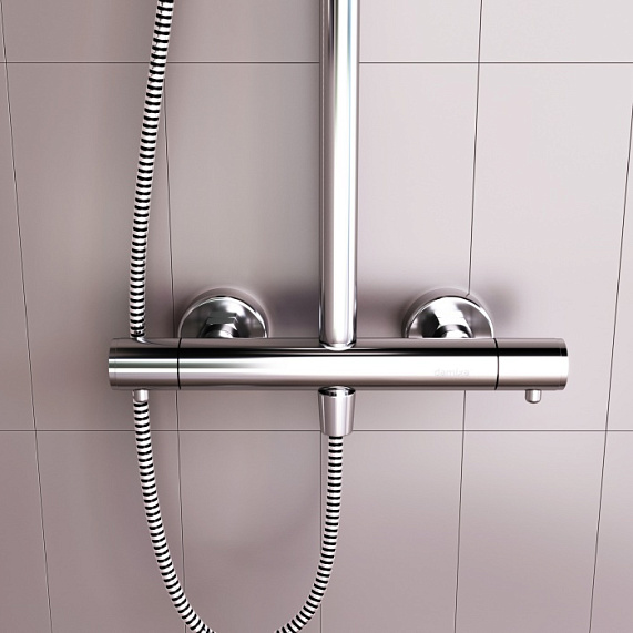 Душевая система Damixa Option DX218092000 стойка с тропическим душем, термостатом, смесителем, хром-6