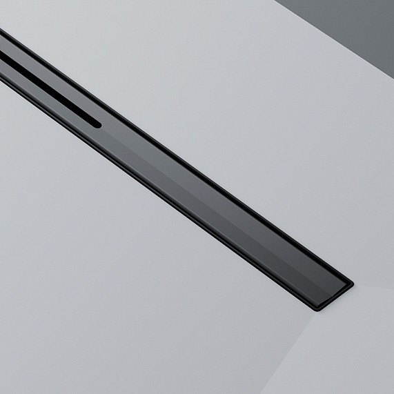 Душевой трап (лоток) 100 AM.PM MasterFlow Slim W01SC-S11-100-05BM комбинированный затвор с черной матовой решеткой-9