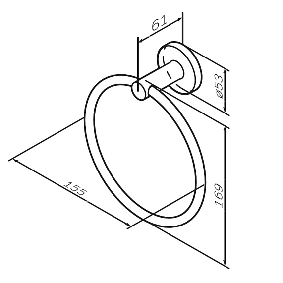 Кольцо для полотенец AM.PM X-Joy A85A34444 розовое золото-6