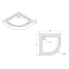 Поддон душевой 80x80 AM.PM Gem W90T-401-080W белый + сифон