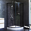 Душевой уголок с поддоном 90x90 AM.PM X-Joy W88E-205-090BT прозрачное стекло, профиль черный матовый