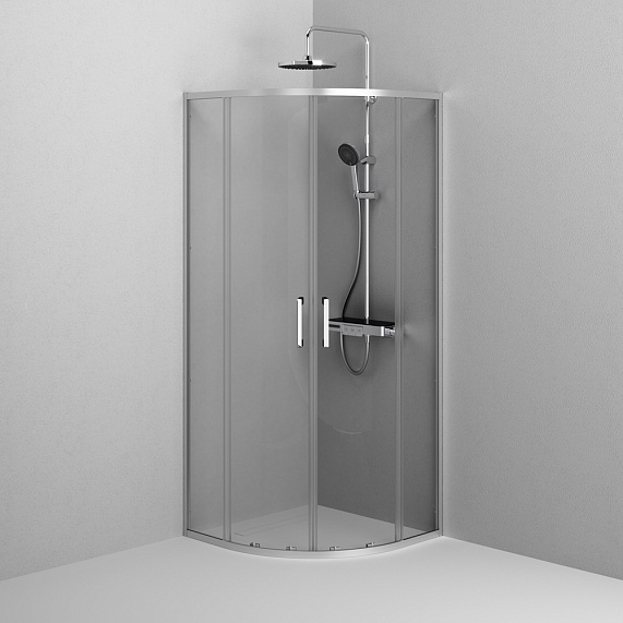 Душевое ограждение без поддона 80x80 AM.PM Above W9XG-401-8080-MT профиль серебристый-12