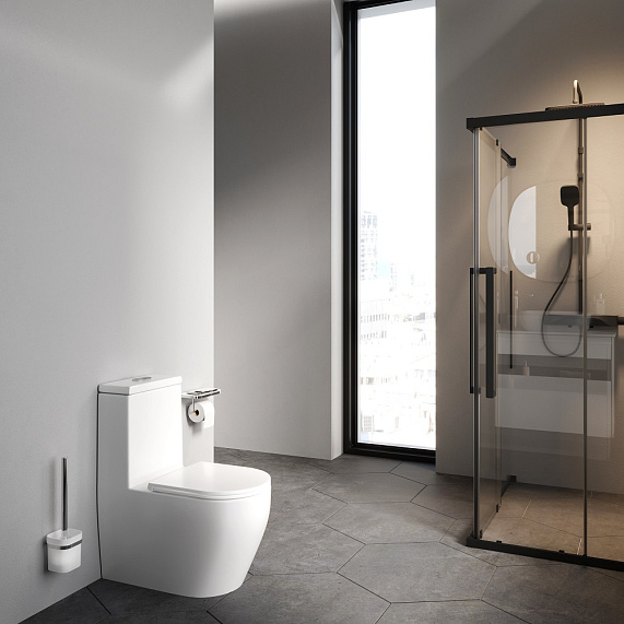 Унитаз напольный AM.PM Func C8F8900SC безободковый с сиденьем микролифт, белый-2