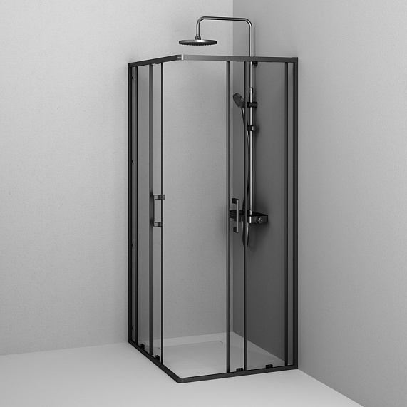 Душевое ограждение без поддона 100x80 AM.PM Above W9XG-403-10080-BT профиль черный-13