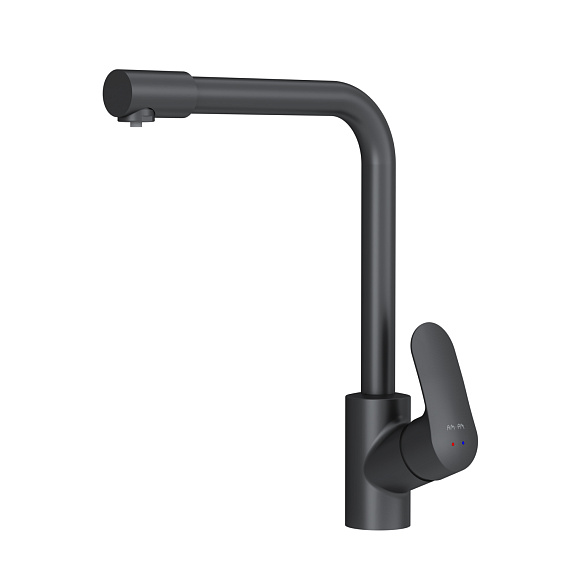Смеситель для кухни AM.PM Like F8005722 высокий с каналом питьевой воды, черный-9