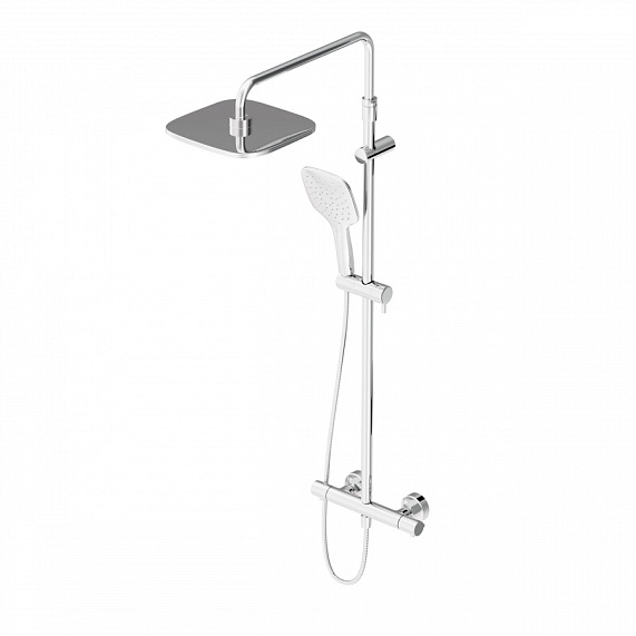 Душевая система Damixa Option DX218092000 стойка с тропическим душем, термостатом, смесителем, хром-8