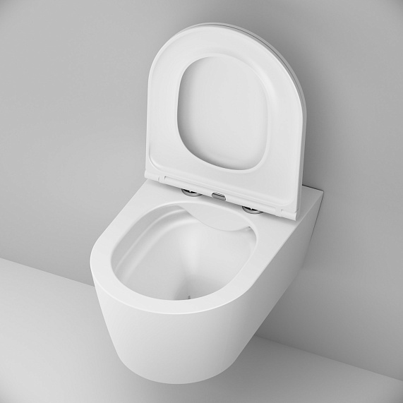 Унитаз подвесной AM.PM Func C8F1701MWSC безободковый с сиденьем микролифт, белый матовый-4