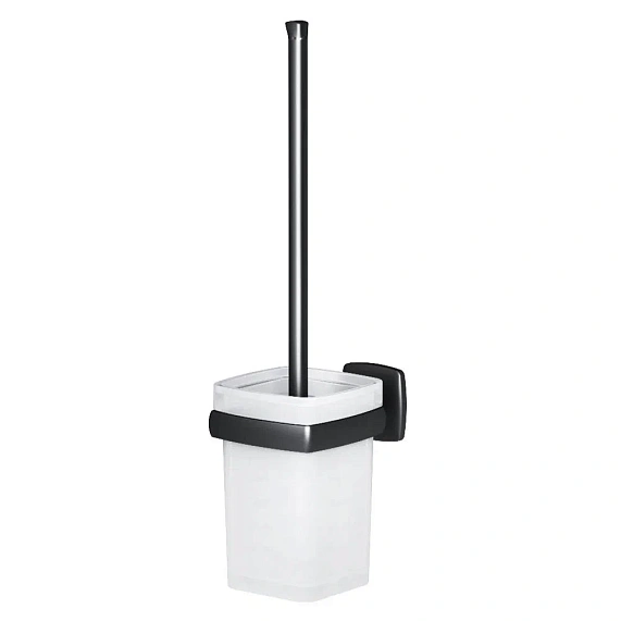 Ершик для унитаза AM.PM Gem A9033422 со стеклянной настенной подставкой, черный-6