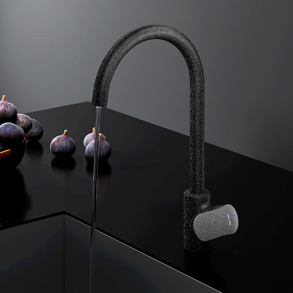 Смеситель для кухни AM.PM Like F8007722 высокий с каналом питьевой воды, черный-2