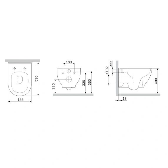 Унитаз подвесной AM.PM Like C801701SC безободковый с сиденьем микролифт. белый-10